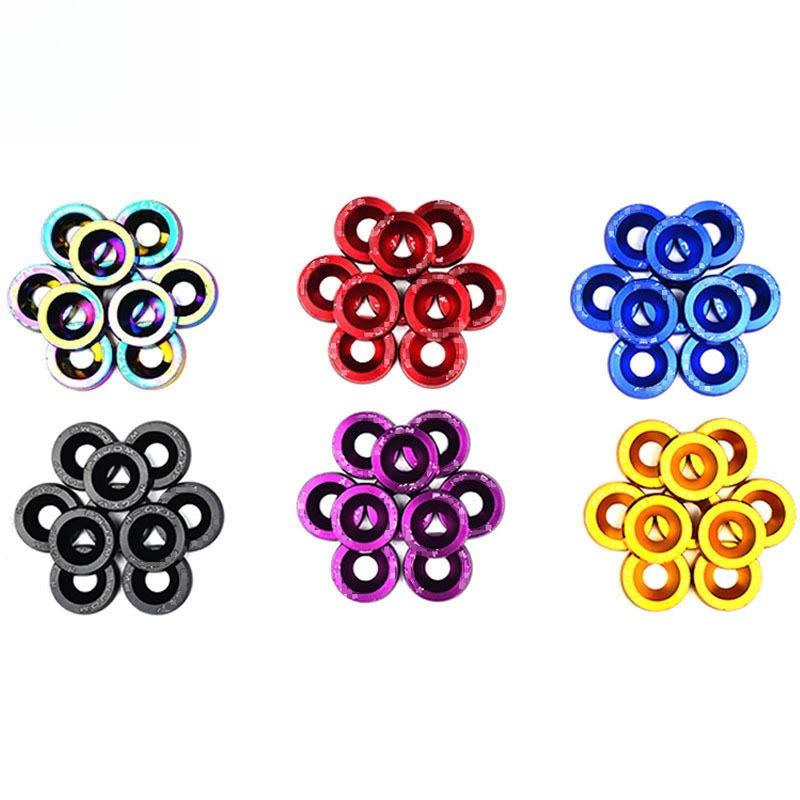 Universal JDM Fender Washers M6 Bolt Set Car Modification Gasket Screw Fender Bumper Engine Aluminum Concave Screws Hex Fastener