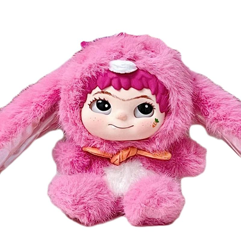 Wakuku V2 Fox and Bunny Trick Or Treat Series Plush Vinyl Blind Box Keychain Pendant Mystery Box Surprise Collectible Toy Gifts