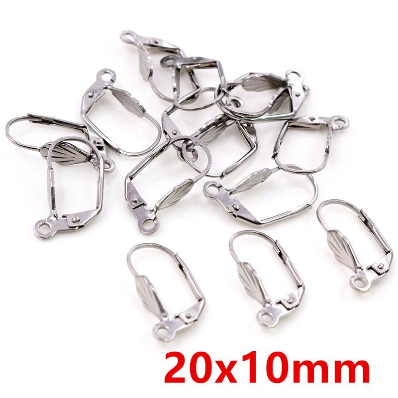 20pcs 316L Stainless Steel Geometric Earring Stud Earring Posts Connector Fashion Styles DIY Jewelry Making Findings Accessories