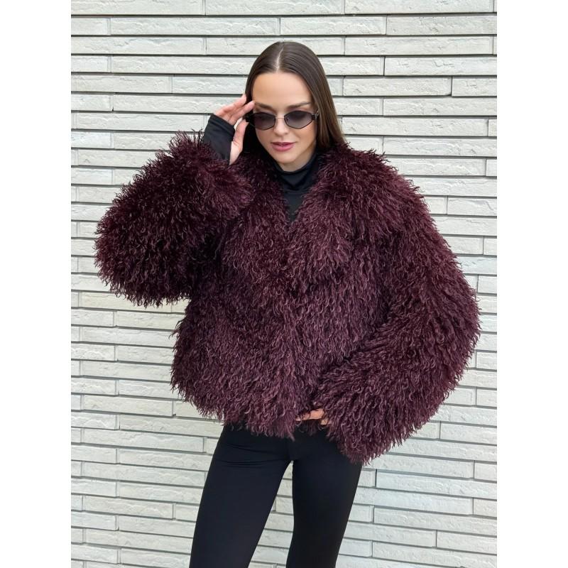 Womens Short Faux Fur Coat Turn-down Collar Pockets Sweet Elegant Style 2026