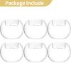 6/12Pcs Transparent Round Hollow Glass Candle Holder Christmas Wedding Banquet Bar Party Wax Holder Candlesticks Home Decoration