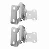 2Pcs Self Closing Cabinet Hinge 1 2in Enhanced Safety Steel Semi Wrap Overlay Cupboard Door Hinge for Kitchen Bathroom