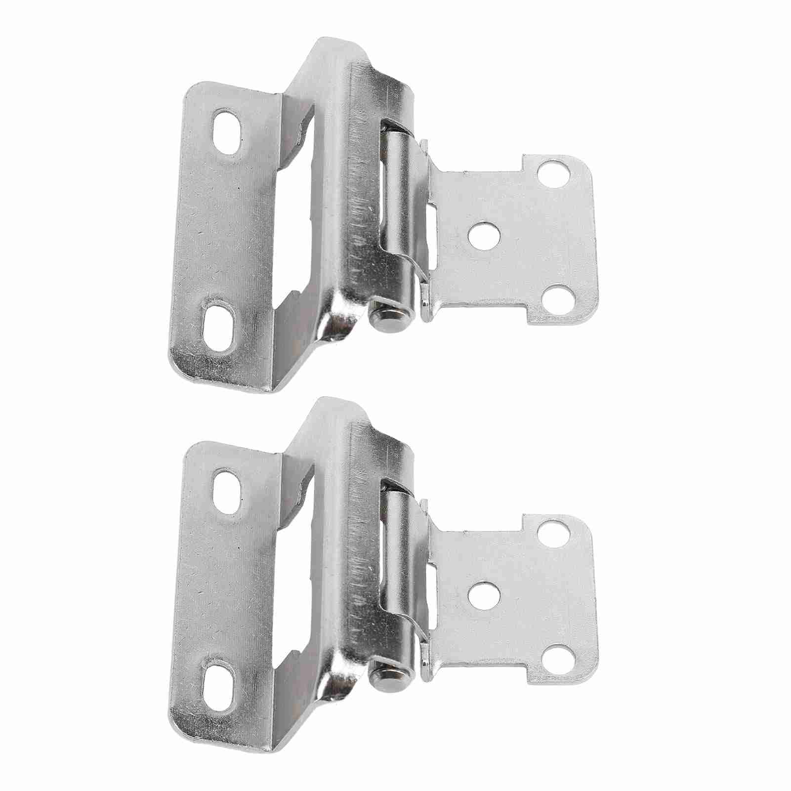 

2Pcs Self Closing Cabinet Hinge 1 2in Enhanced Safety Steel Semi Wrap Overlay Cupboard Door Hinge for Kitchen Bathroom Champagne шампанского
