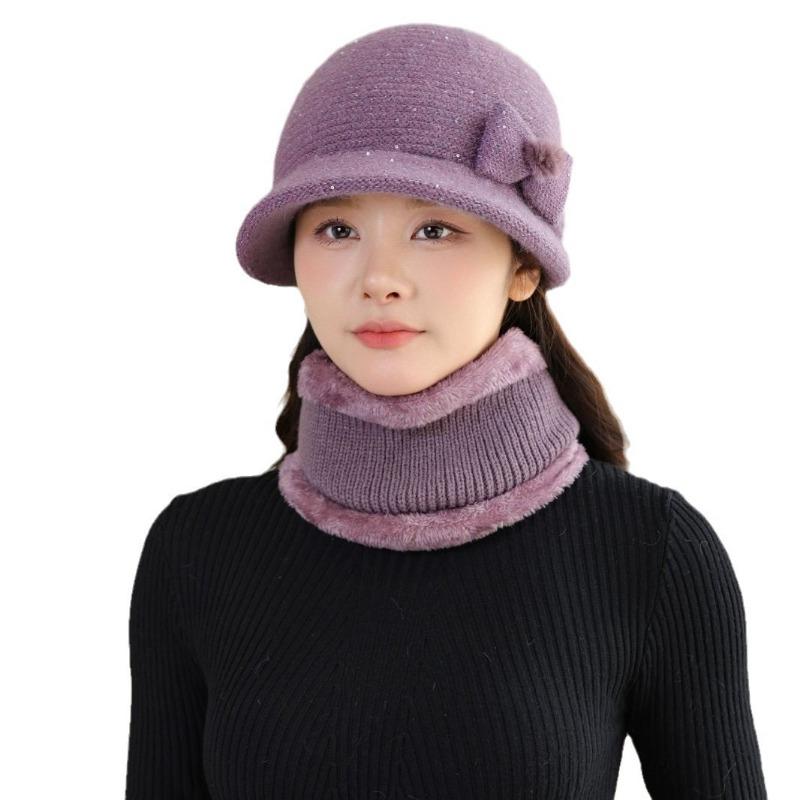 Hat Women's Autumn and Winter Versatile Fleece Thick Winter Rabbit Wool Hat Basin Hat