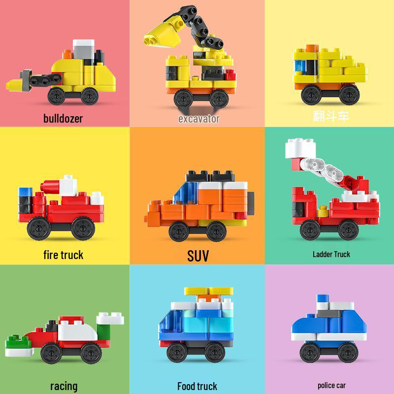 Lego-Compatible Engineering Vehicle Puzzle Car Building Toy for Kids 3-6