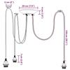 VidaXL Lampe suspendue avec 3 porte-lampes E27 noir métal, lampe suspendue en forme d'araignée, lampe suspendue en forme 4103453