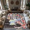 Unique Persian Carpet Pattern Area Rug Non-Slip Floor Mat Home Decor Living Room Entrance Doormat Modern Abstract Design Stylish