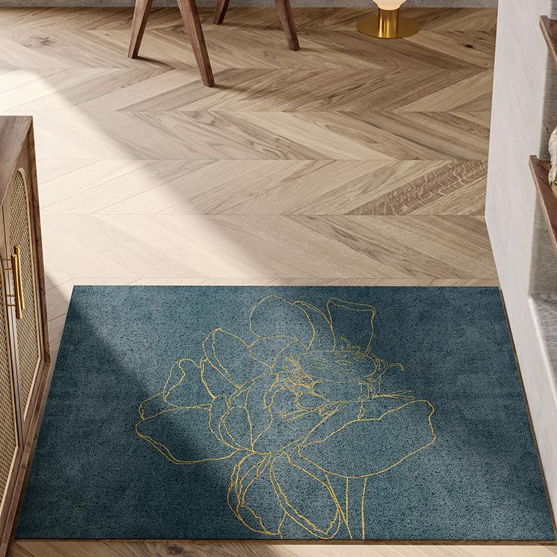 Nordic Style Home Floor Mat Rubbing Soil Silk Ring Door Mat When Entering The Door Rectangular Full Floor Mat Non-Slip Foot Mat For Household Entrance