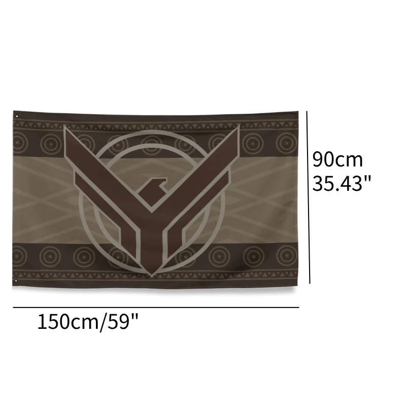 

Sand Dune 2 Flag Large Colored Hanging Flag Indoor Office Decorative Flag Geometric Style