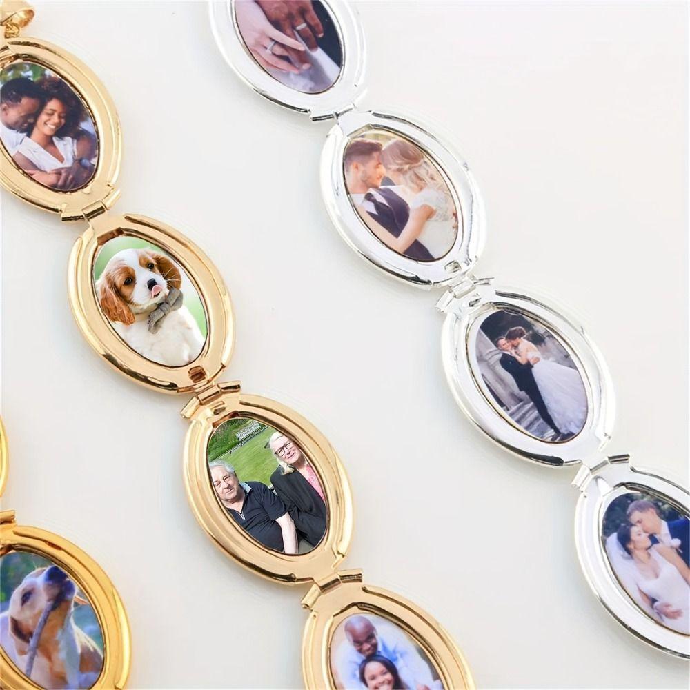 Chain 4 Photo Pendant Jewelry Memory Floating Locket Necklace Fashion Album Box Necklaces  Women