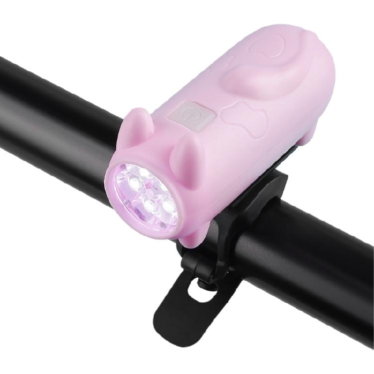 

Waterproofed Bike Front Lamp Auto Adjusting Beam Integrated Safety Horn Tool Compacts Bike Accessory розовый