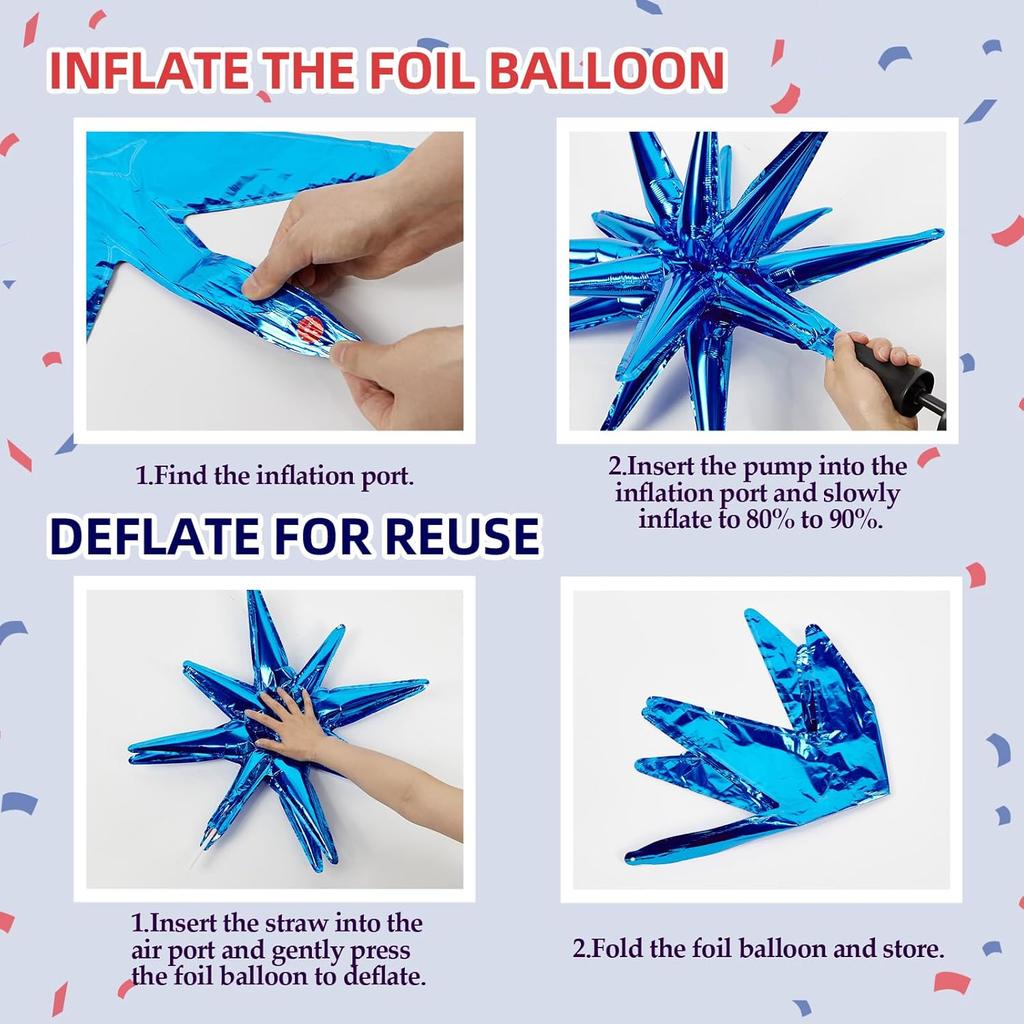 129pcs Red White and Blue Balloon Garland Arch Kit Independence Day Graduation Baseball Birthday Party Room Decoration Supplies