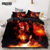 3D Wolf Space Duvet Cover Tiger Lion Animal Pattern Bedding Set Light And Dark Meet Wolf Moon Comforter Cover With Pillowcases