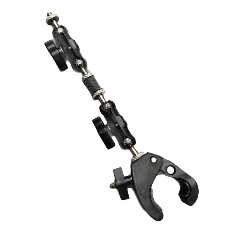 1/4inch Ball Head Joint Base Double Socket Arm Extension Arm Motorcycle Bike Phone Mount Action Camera Lighting Equipment