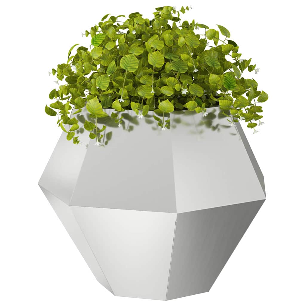 Plant Pot Silver 75 X 75 X 60 Cm Galvanized Steel