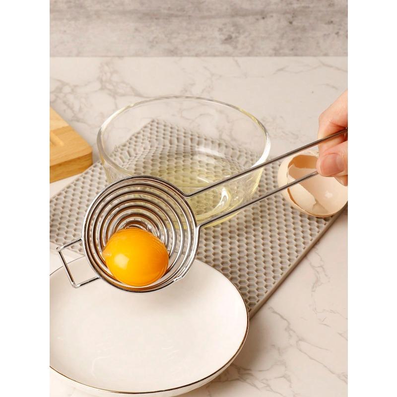 Stainless Steel Egg Yolk White Separator Kitchen Gadget Tool Easy Use Durable Efficient Cooking Baking Essential Professional Grade Innovative Design