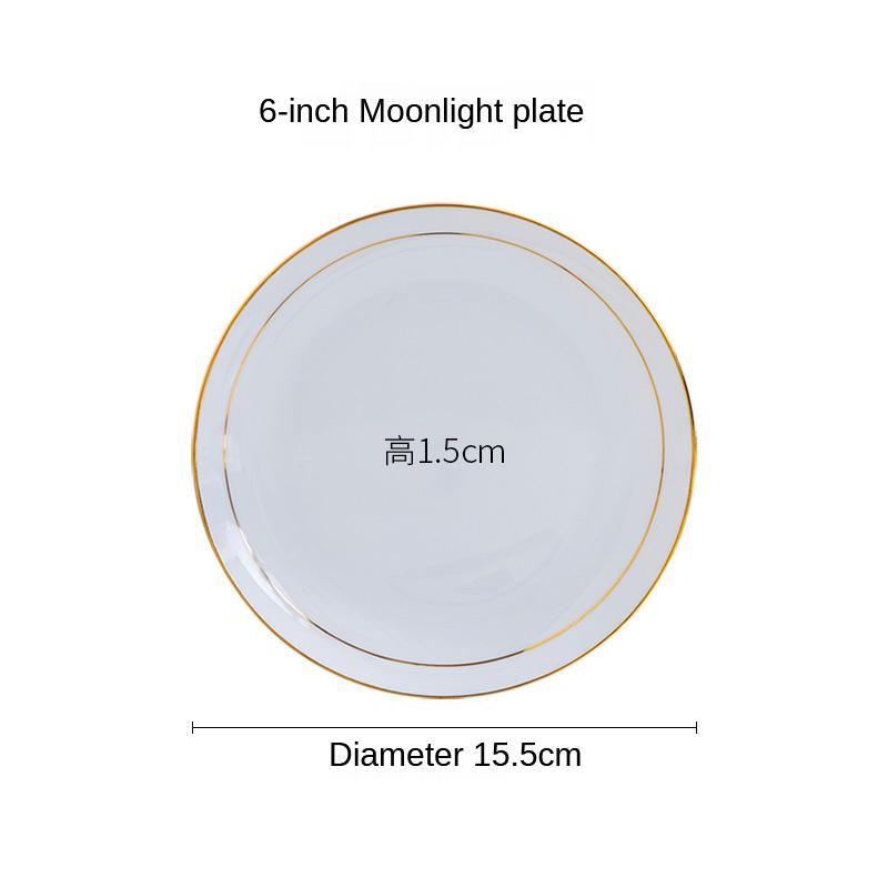 Ceramic Dinner Set Hotel Steak Spaghetti Flat Sum Minimalist Round Tableware