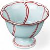Takumi-style Arita Ware 8cm Serving Plate with Plum Blossom Design (red) and Raised Base, Made In Japan.