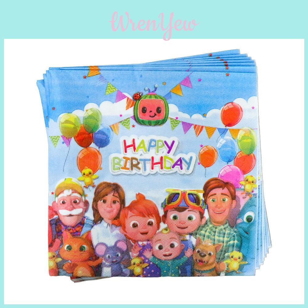 Cocomelon Birthday Party Supplies Set With Paper Plates Cups Napkins For Kids Celebration Event