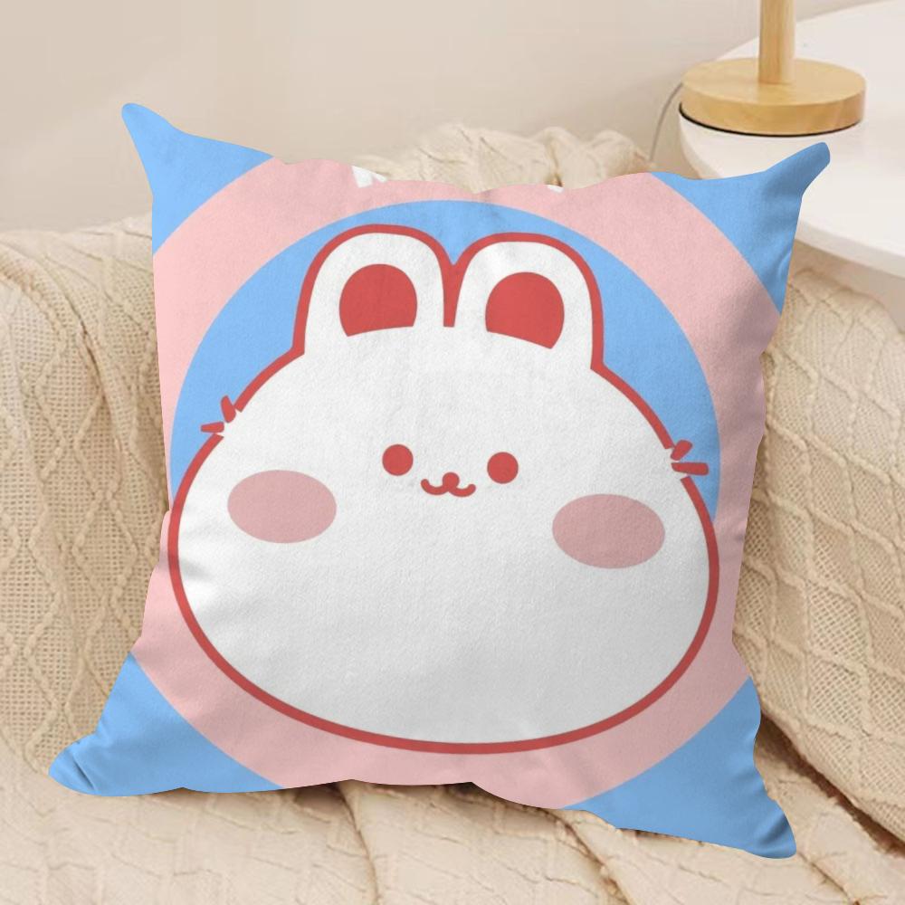 INS Cute Animals Cushion Cover Soft Plush Fabric DoubleSided Printed Cushion Covers for All Seasons Modern Home Decor