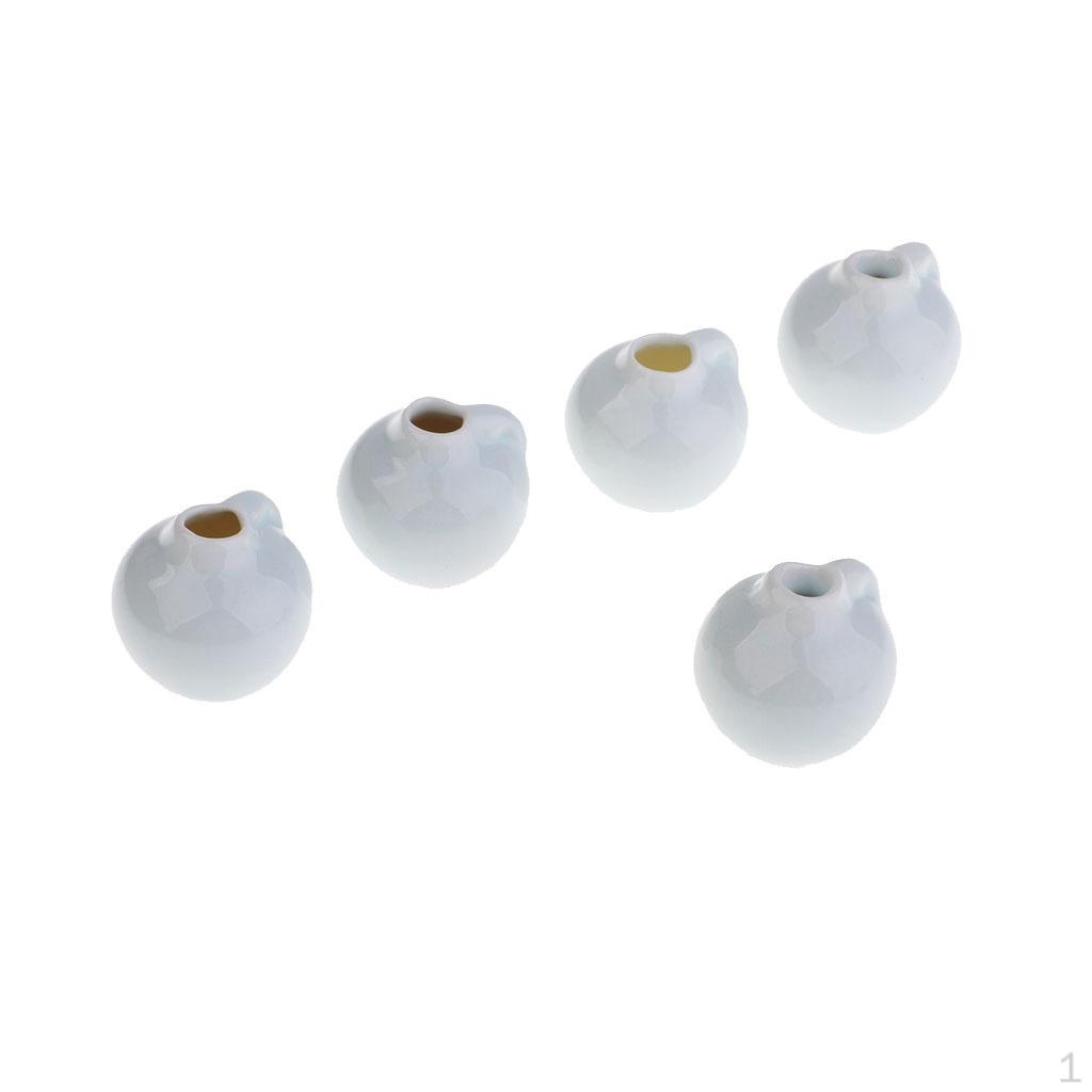 

Ceramic Vase Set 5 Vases with Flowers Plants Garden Ornament Decoration Blue and White