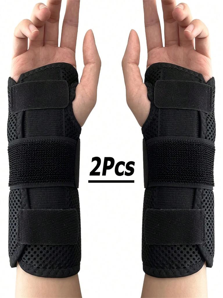 1Pc/2Pcs Double-Layer Wristband - Sturdy Support, Breathable Mesh Design, Suitable for Sports Healing, Hand Relaxation, Stable Fit, a Must-Have