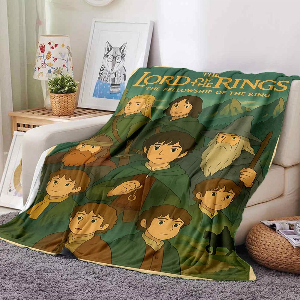 1pc Lord of the Rings Fellowship of the Ring Flannel Blanket - Soft Warm Throw for Home, Office, TravelL1364