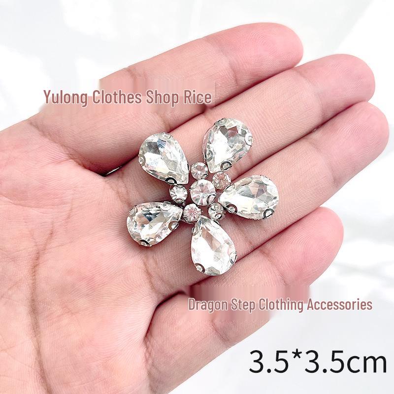 Luxury White Rhinestone Hotfix Stickers: Super Shiny DIY Dress Accessories with Hot Melt Adhesive