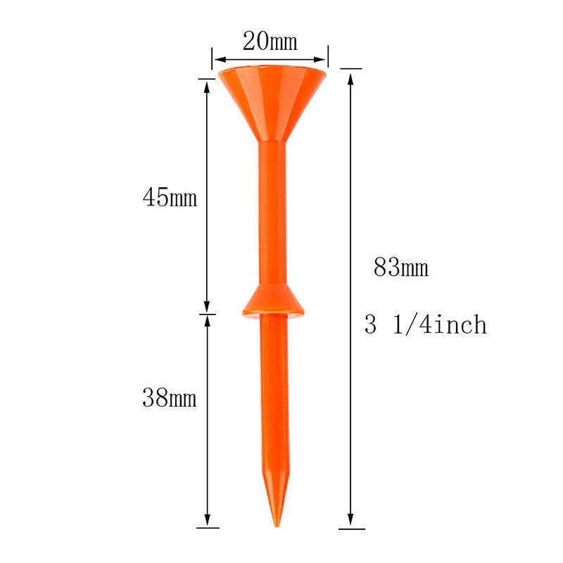10 Stück 83 mm Golf Nagel Ball Tee Weinglas mit Stütze Kunststoff Golf Reduziert Reibung Seitenspin Tee für Golfübungen