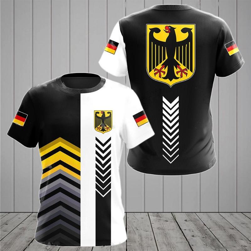 GERMANY Men's T Shirts German National Emblem Printed Summer O-neck Pullover Casual Short Sleeve Tees Oversized T-Shirt For Men