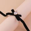 Fashion Black Bowknot Necklace Gothic Heart Lace Velvet Choker Necklaces for Women Girls Party Club Jewelry Gifts