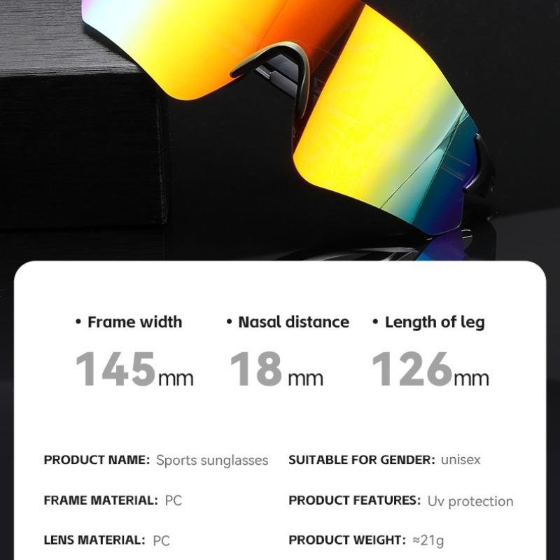 Men Rimless Oversized Sports Sunglasses Colorful Lightweight Running Glasses Women Mountaineering Outdoor Sports Cycling Eyeglasses