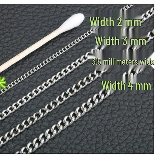 Twisted Titanium Steel Necklace: Stainless Steel Non-Welded Sideways Chain for Men & Women, Clavicle Chain Pendant Jewelry Accessory
