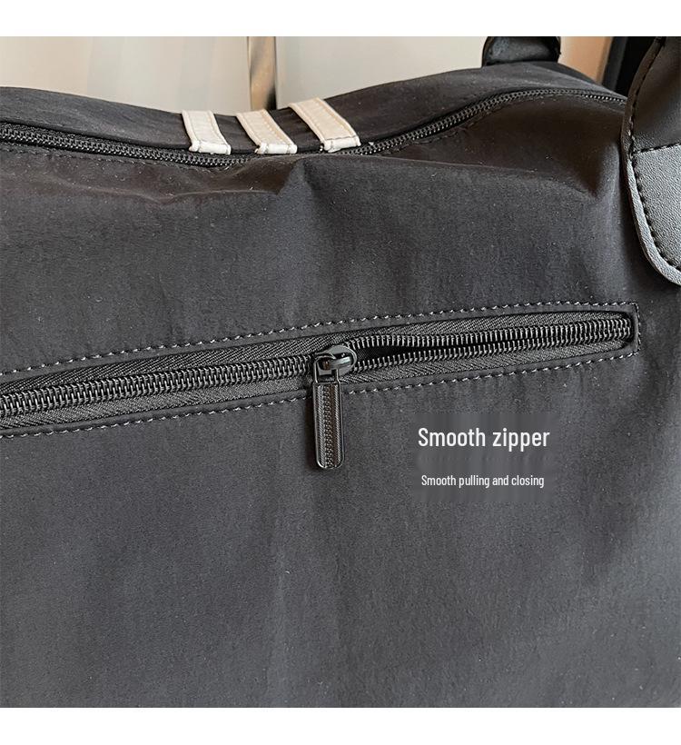 2025 Women's Sporty Korean Striped Minimalist Tote Bag - Large Capacity, Versatile for Travel & Casual Use