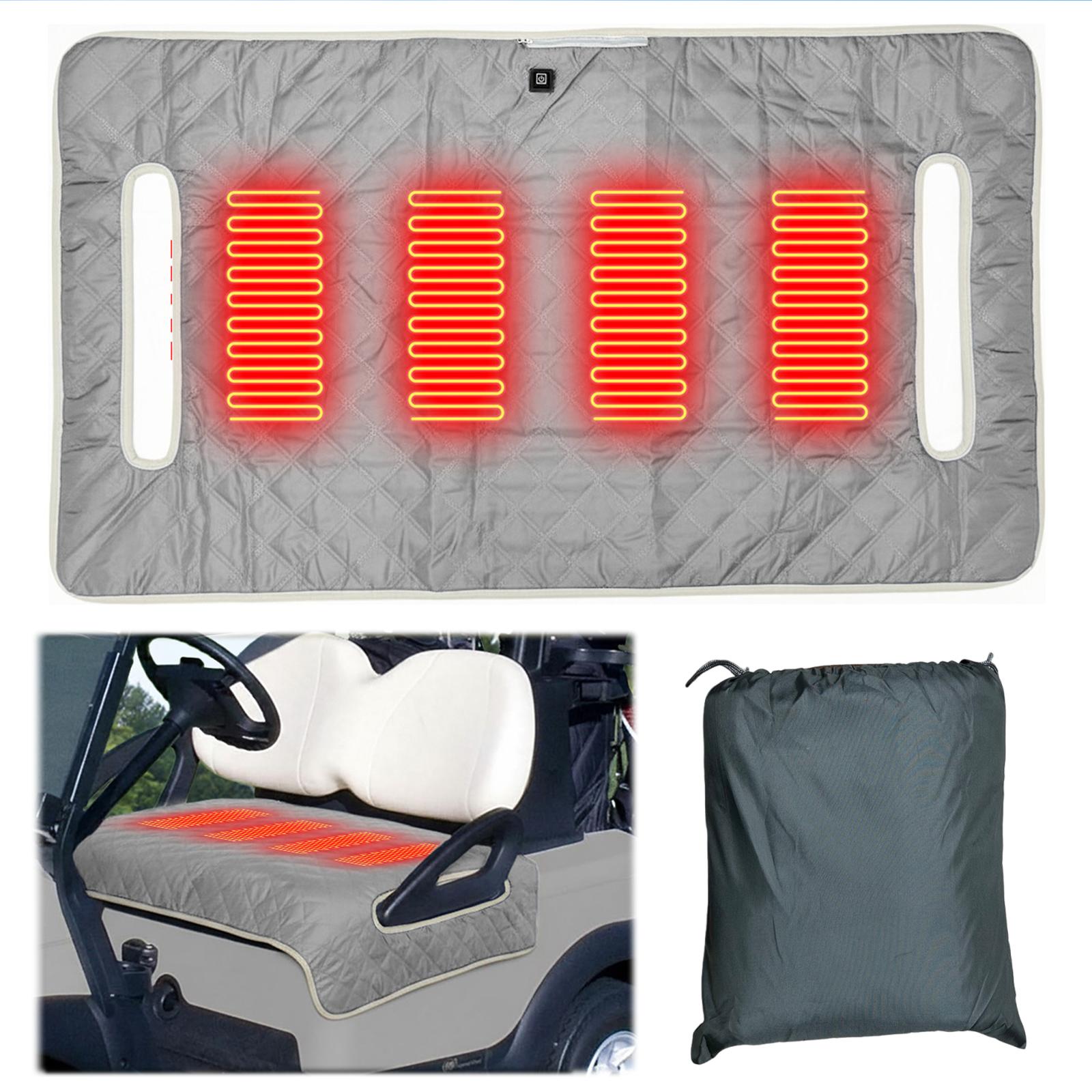 Golf Cart Seat Towel Blanket Comfortable Heated Seat Cushion Travel Sports Cart Seat Cushion Cover Golf Gifts for Men Golf Lover nero