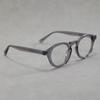Fashion New Japanese Retro Style Men and Women Vintage Round Frame Glasses Pin Fashion Personalized Flat Mirror