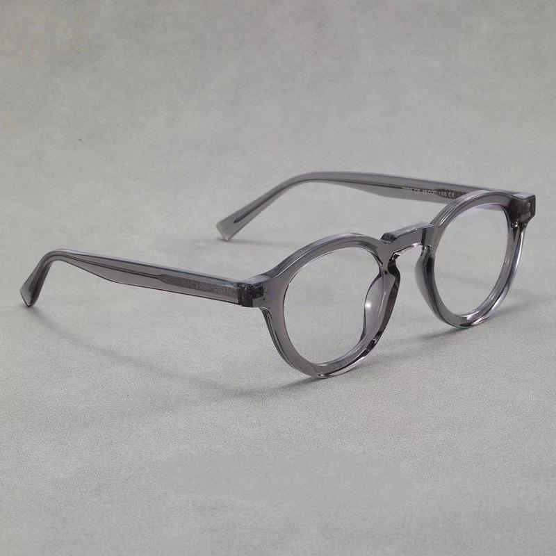 

Fashion New Japanese Retro Style Men and Women Vintage Round Frame Glasses Pin Fashion Personalized Flat Mirror