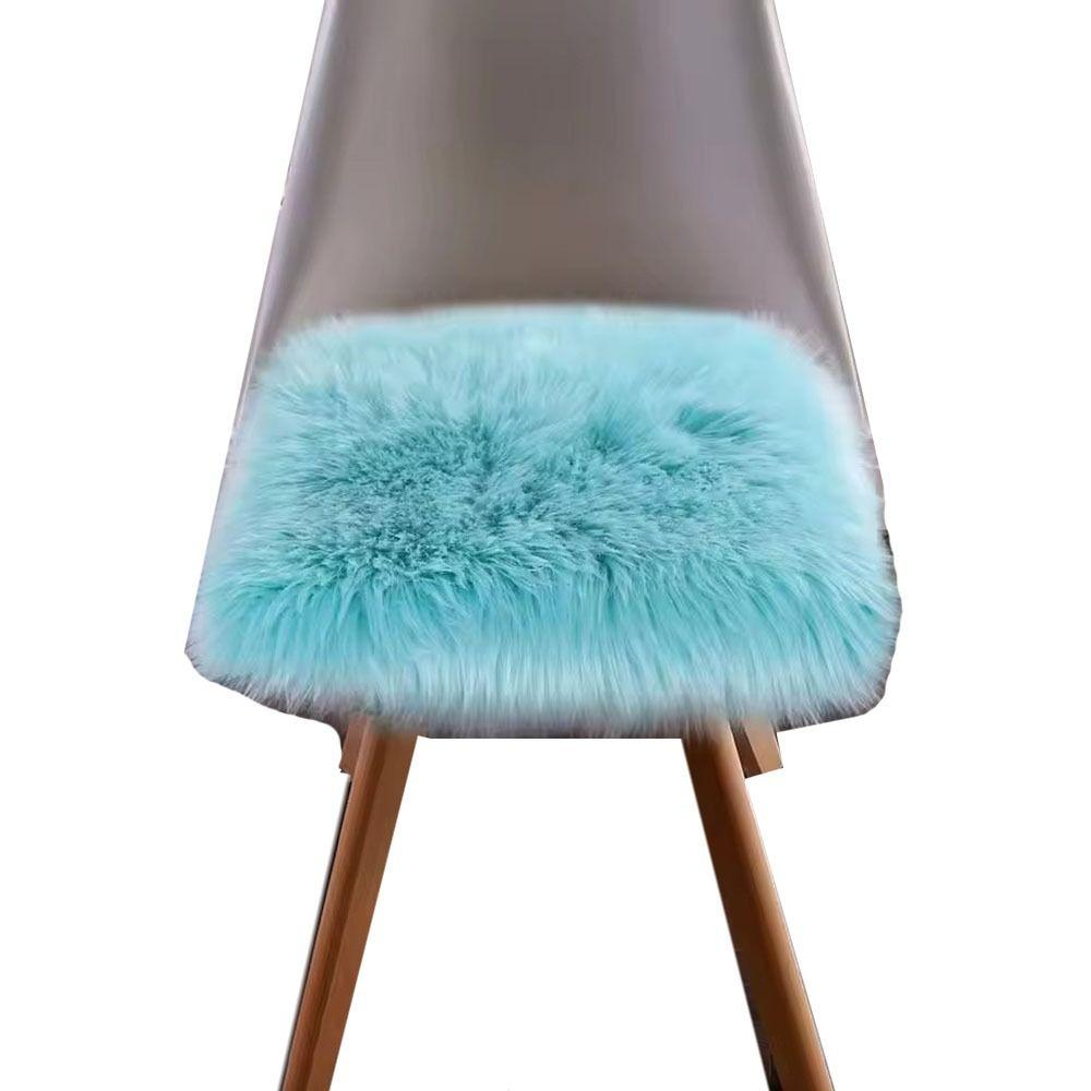 Fluffy Display Dressing Table Mat 45*45cm Shaggy Fur Rugs Sofa Pillow Cushion Chair Cover