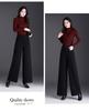 Women's Wool Blend High-Waisted Wide-Leg Pants - Autumn/Winter 2026 Fashion