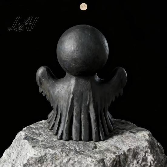 Retro Style Bone Texture Crafts 3D Printed Cthulhu Skull Statue Gothic Hollow Skeleton Decor Matte Black Desktop Storage for Paper Clips Horror