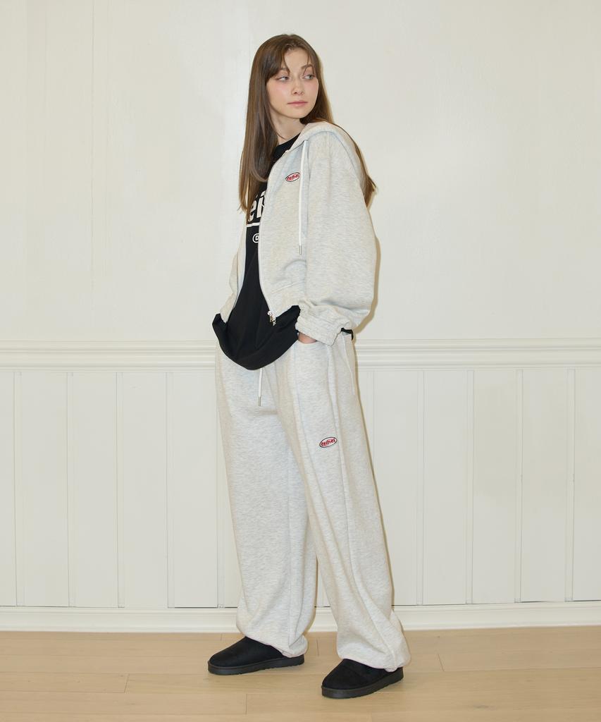 FEIHEI (Ux)One Tuck Wide Sweat Pants L/Grey