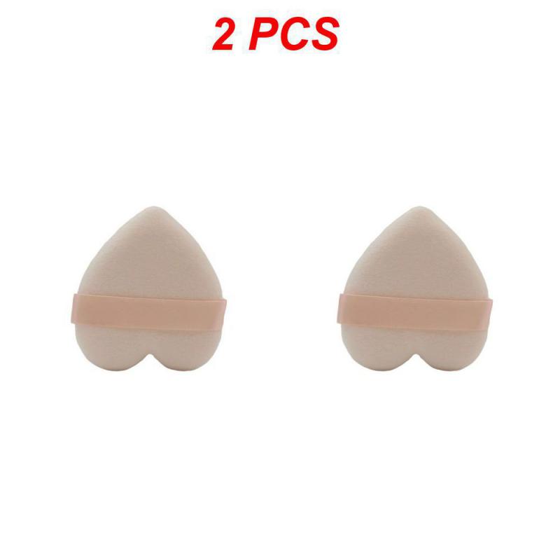 1/2/3PCS Heart-shaped Velvet Facial Face Makeup Puff Cosmetic Makeup Cotton Sponge Puffs Make Up Tools