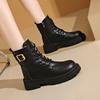 2025 Woman's Fashion Hot Selling High Quality  Boots Short Plush Side Zipper Ankle Boots Winter Women Shoes Fashion Round Head