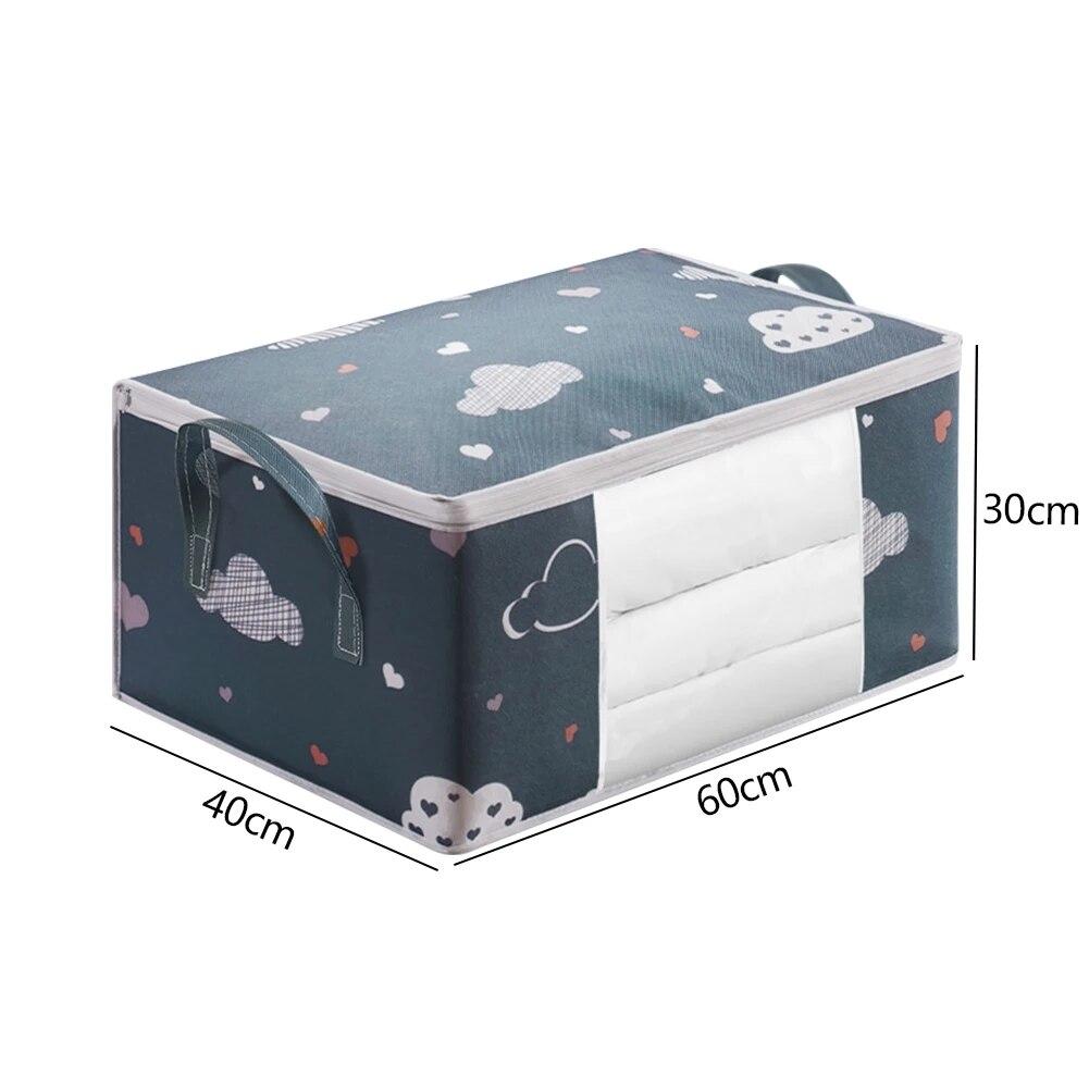 

Сумка для зберігання ковдри 100/140/180 л Органайзер для одягу із застібками-блискавками Водонепроникна сумка для зберігання ковдри Контейнер для постільної білизни Подушка Ковдра