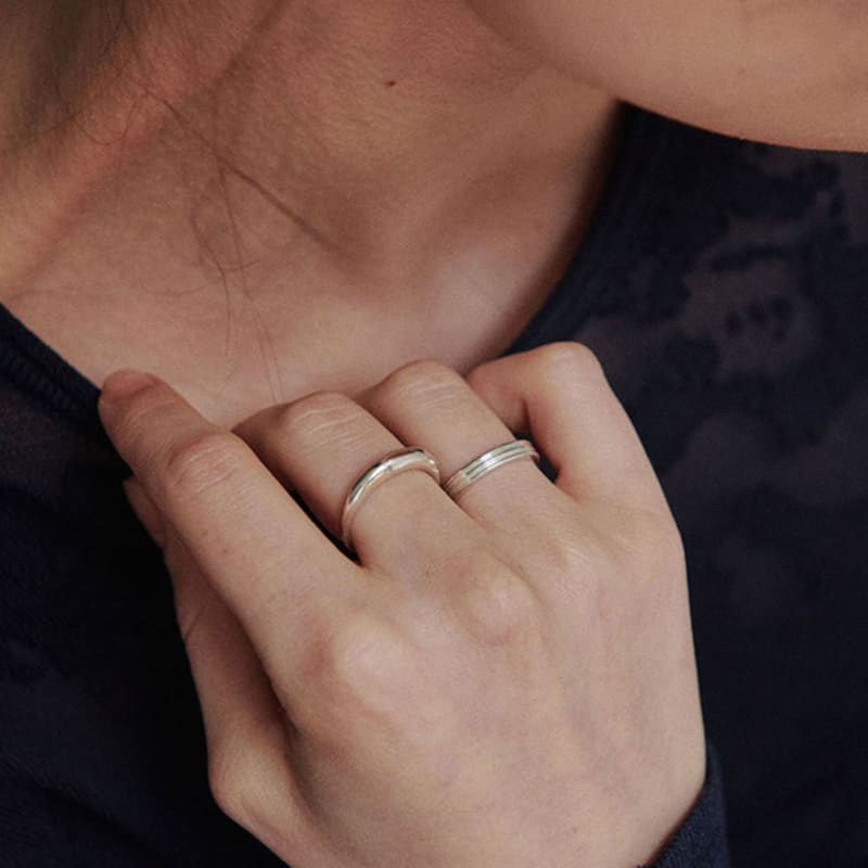 green [925 silver] Five.silver.204 / strong ring