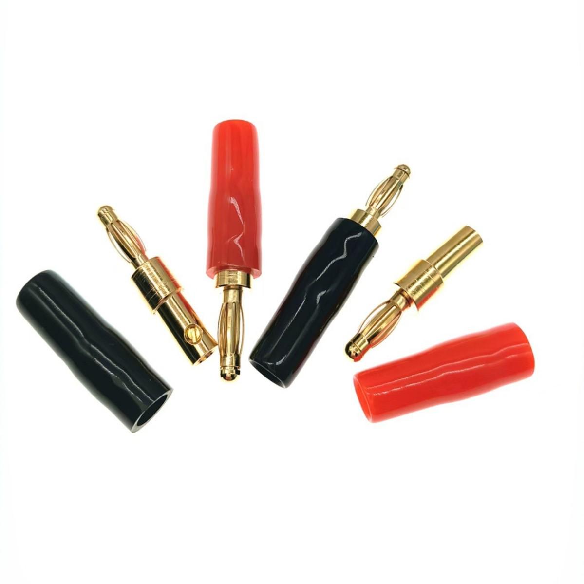 

4mm Pure Copper Gold-Plated Rubber Banana Speaker Plug Binding Post