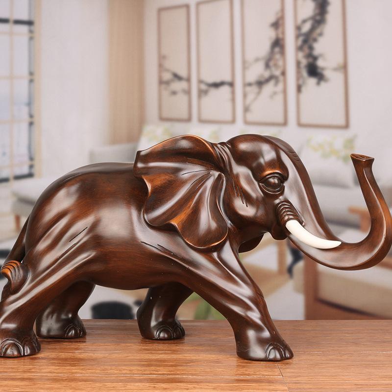 Resin Elephant  Animals Ornament Statue Chinese Characteristic Ornaments Home, Living Room, Office Decoration Accessories