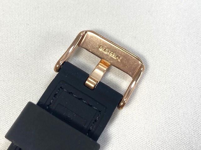 R046012P0 SEIKO 5 Sports 22mm Silicone Rubber Band Black for via SBSA028/ 4R36-07G0 (Ships Nekoposu)
