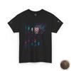 Patriotic Distressed USA Flag Skull & Crossbones T Shirt - Thunderstorm
