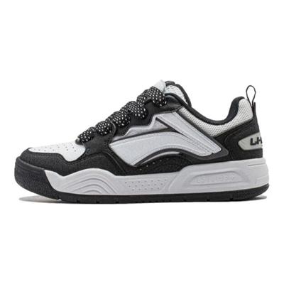 Li Ning Wygodne Wszechstronne Antypoślizgowe Trwałe Niskie Codzienne Buty Trampki Dziecięce Białe Czarne YKCU012-5